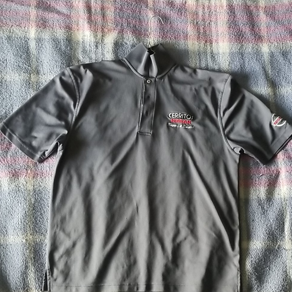 Grey Nissan Easy Breath Golfing Style Polo